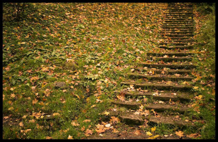 up the downstaircase