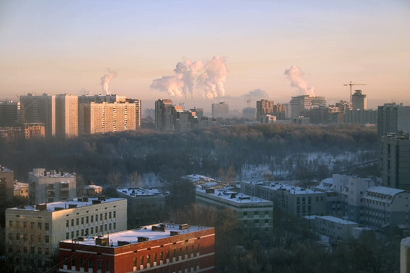 Морозное утро.