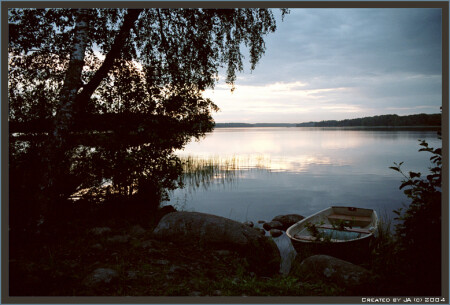 Вечерок на острове близ Вуоксы.