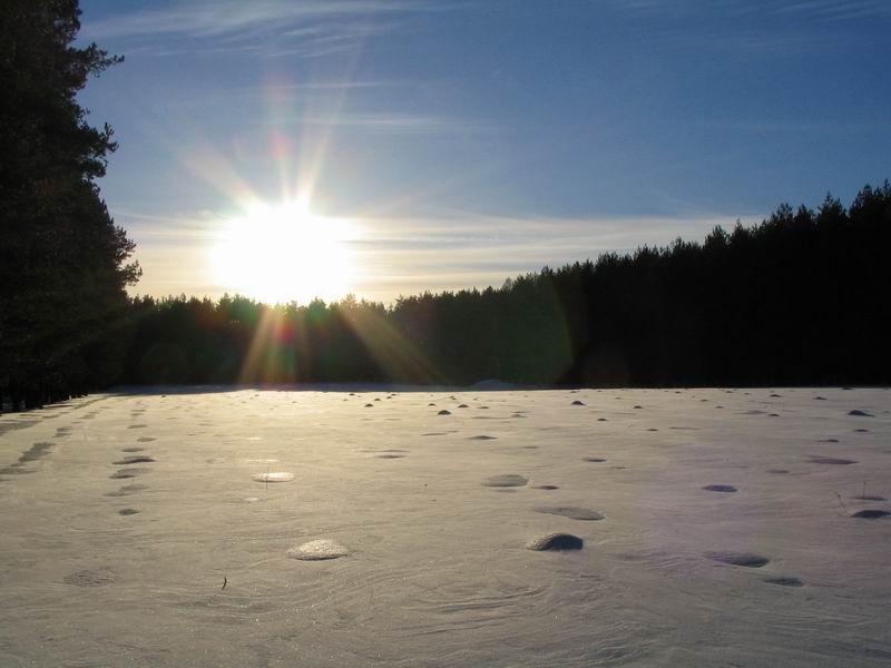 Прогулка на лыжах 1 января 2005