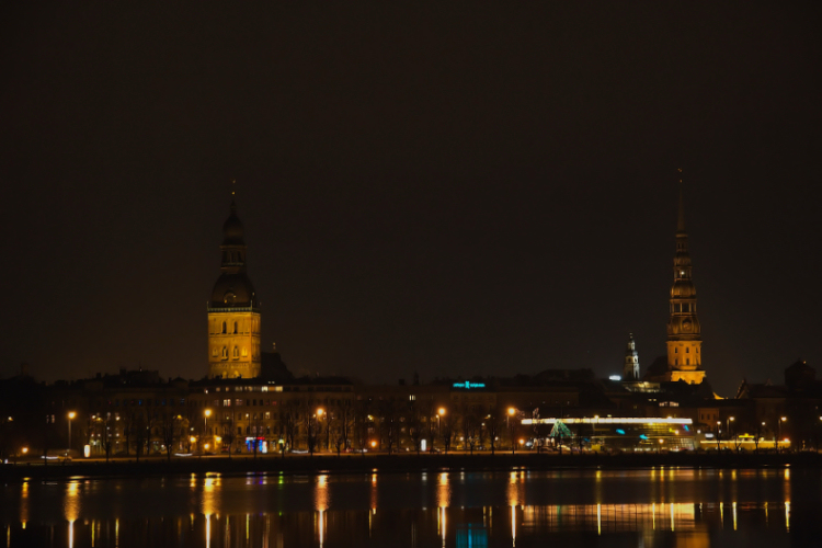 Riga old town panorama