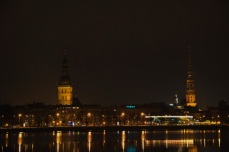 Riga old town panorama