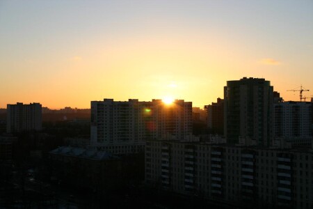 первый снимок заката 