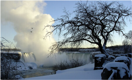 Вечер. Зима. Ниагара.