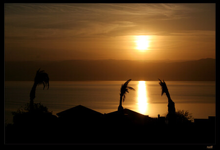 закат на Мертвом море