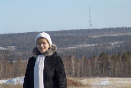 на прогулке
