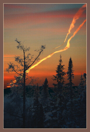 Не закат, а самолёт