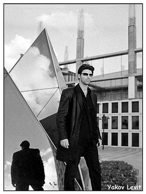Man in black