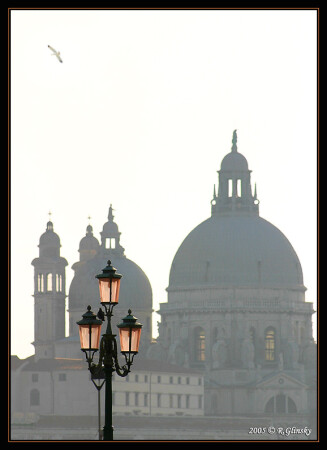 Venice in fog.