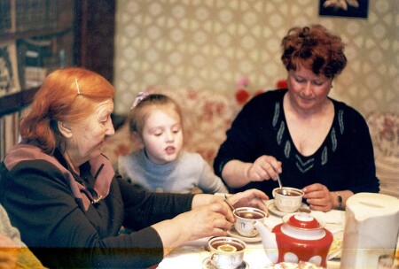 торт с чаем