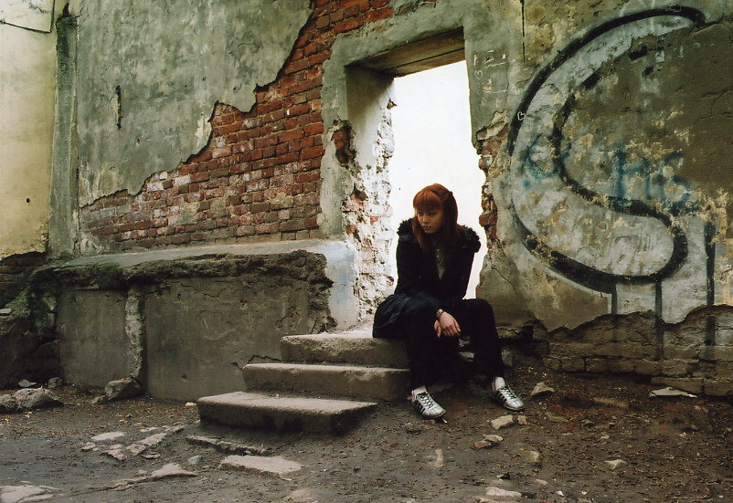 Such a lonely little girl in a cold cold world