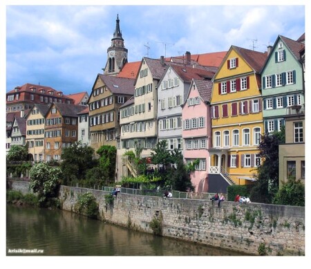 Набережная реки Некар в Тюбингене