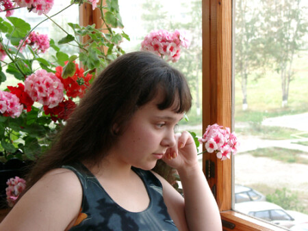 девушка в раздумьях...