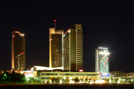 ночные небоскребы