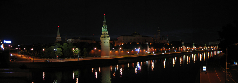 Ночная панорама Кремля