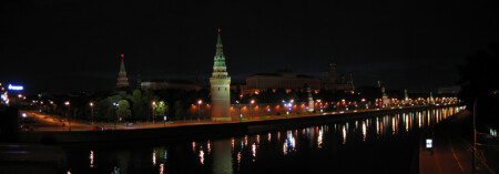 Ночная панорама Кремля