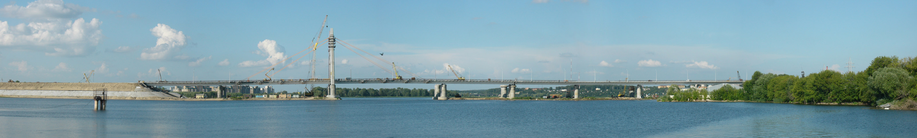 Панорама №4. Казанка. Строительство нового моста.