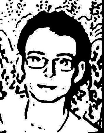 Черно-белый портрет в ретуши