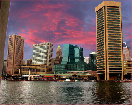 Downtown города B. USA