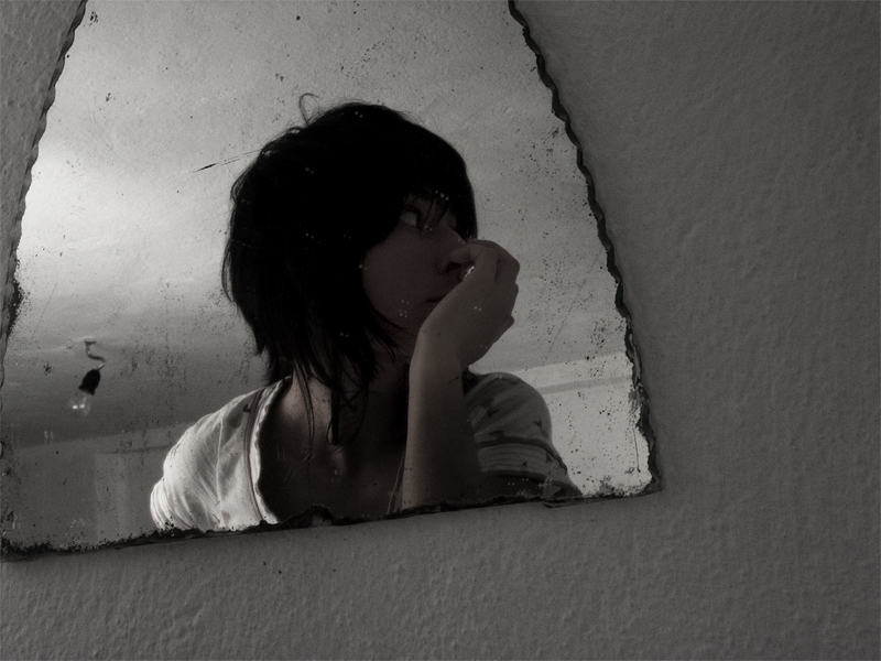 the mirror