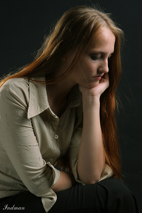 ...pensive lady...