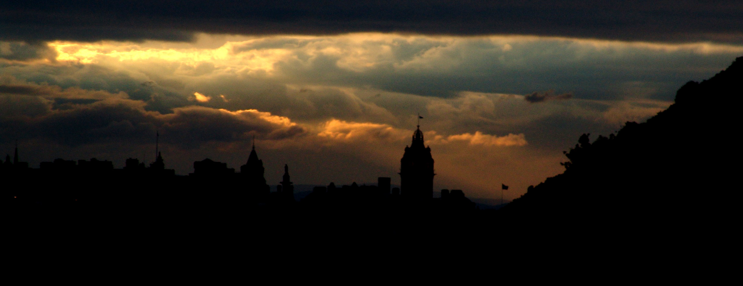sunset in Edinburgh