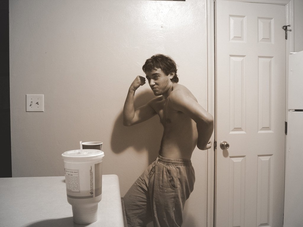 Alone with the camera.