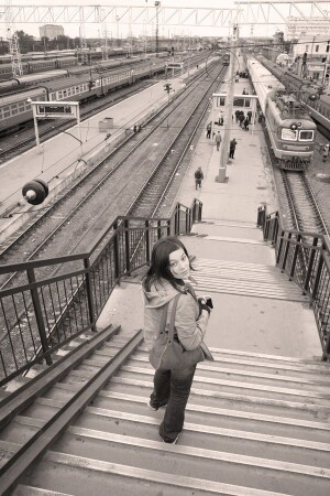 Лестница, похожа на шпалы, а шаплы на лестницу