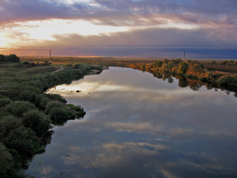 На закате