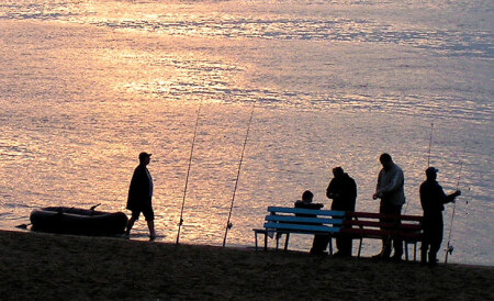 Вечером на пляже