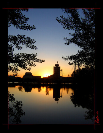 Закат на Енисее