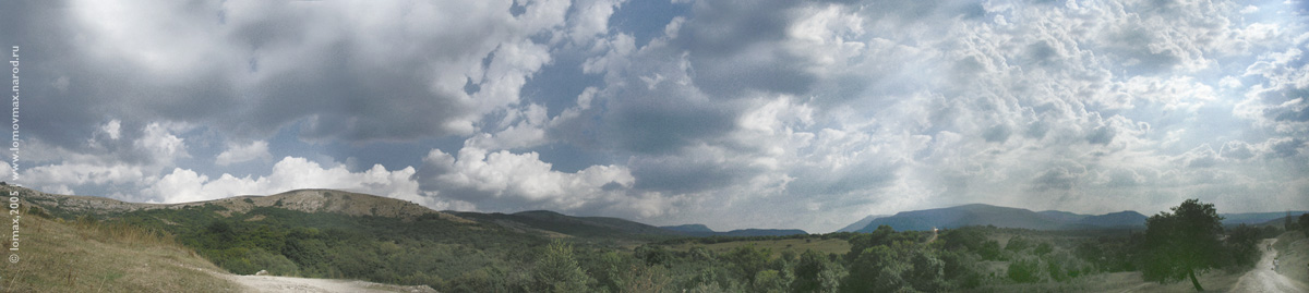 панорама гор в районе Кара-Дага