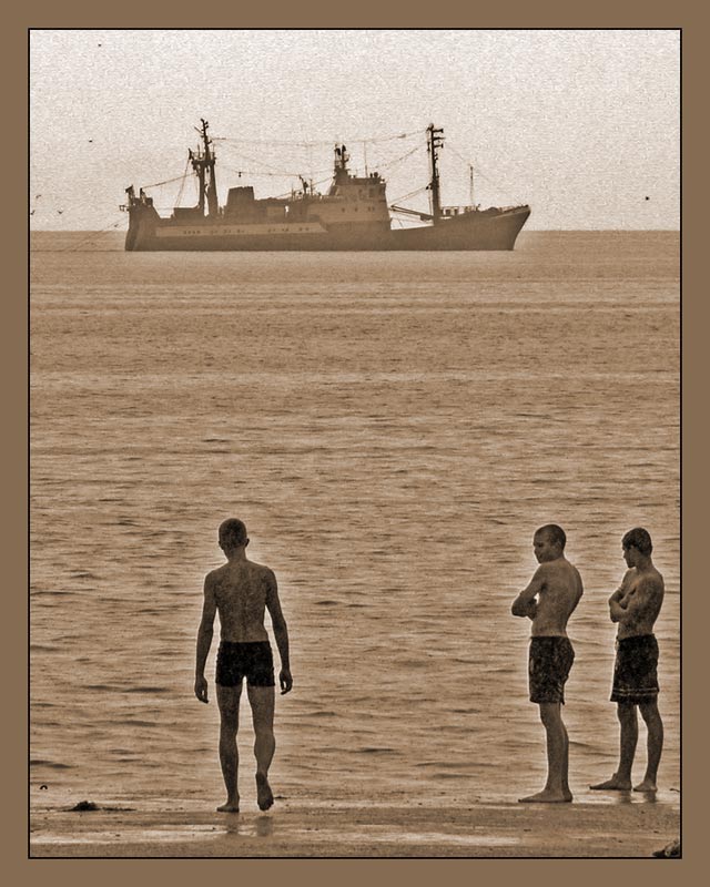 У моря