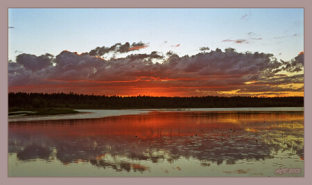 Багровый закат