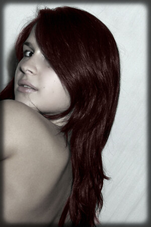 One eye and hair :)