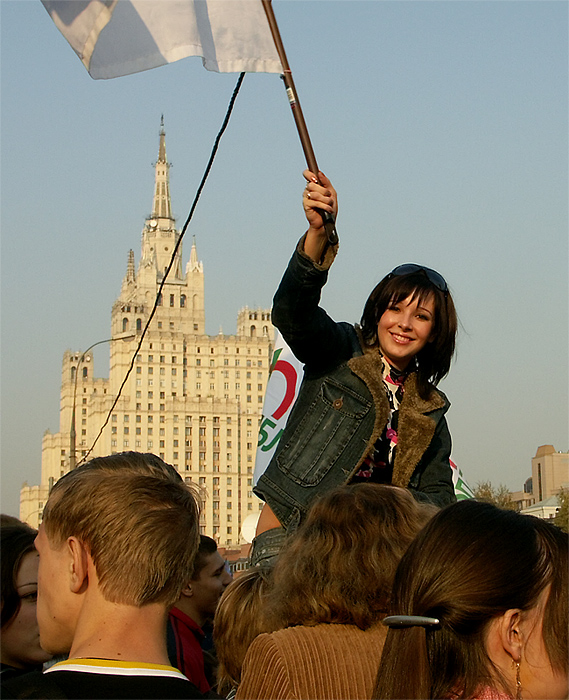 Лицо митингующих