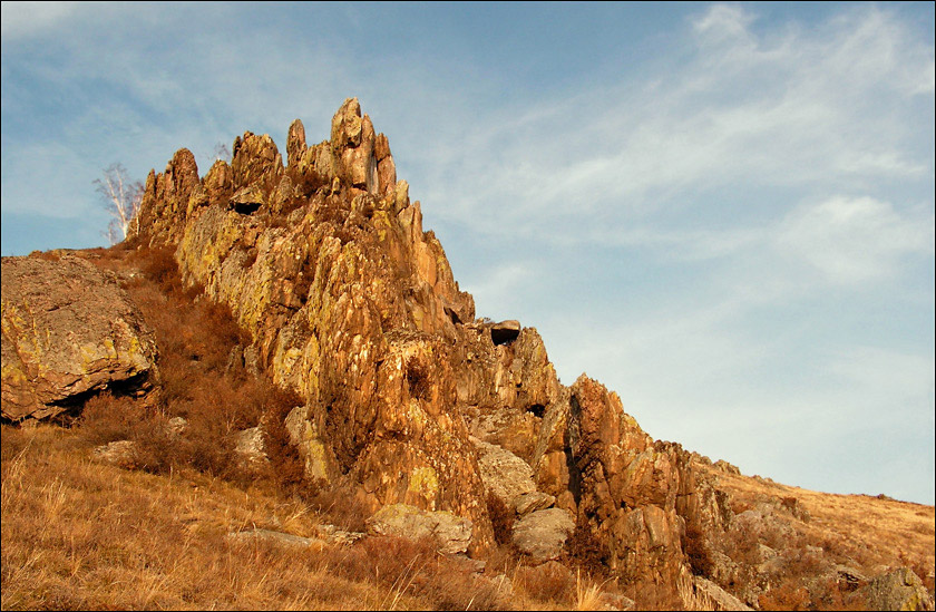 Yellow stones.