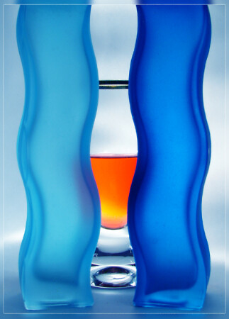 in blue