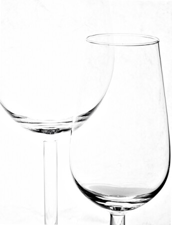 simple forms - two glasses
