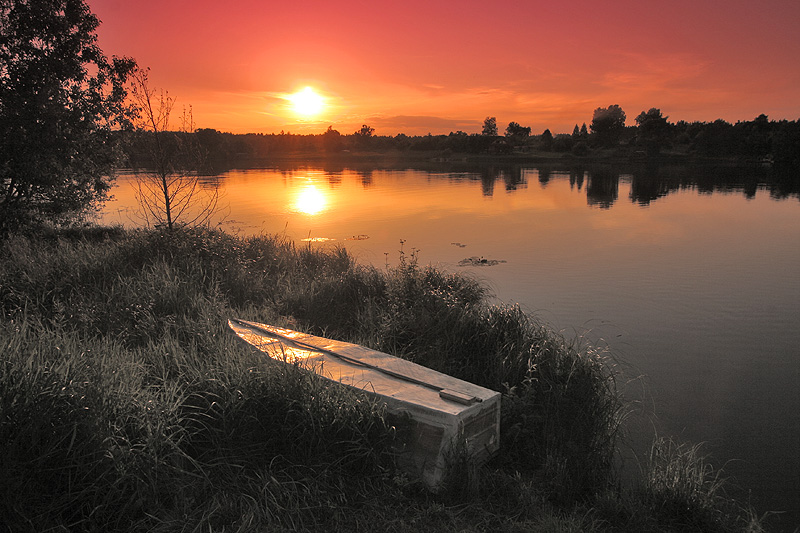 A fading sunset