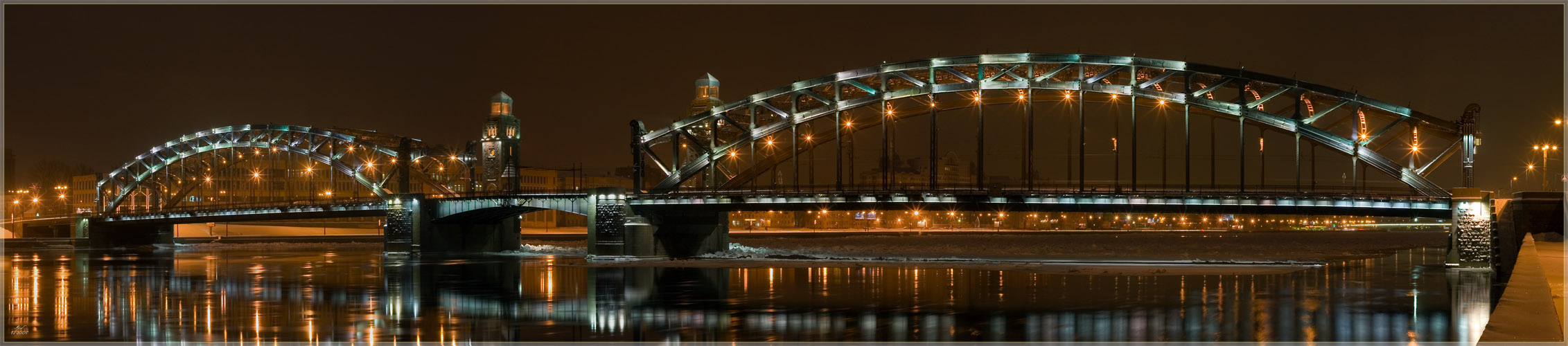 Большеохтинский мост. Питер.