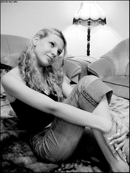 she dreams and smiles..