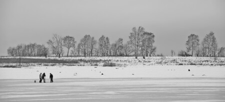 на Рузском водохранилище