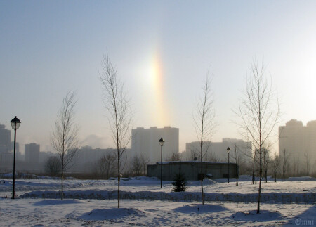 Утро, радуга, фонарь...