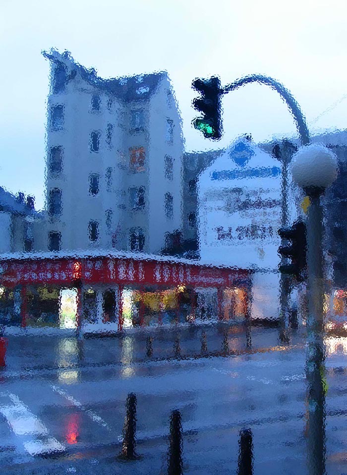 зимний дождь в гамбурге