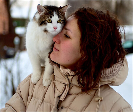 Человек и кошка