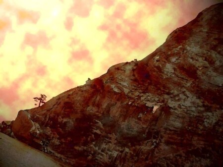 закат в горах