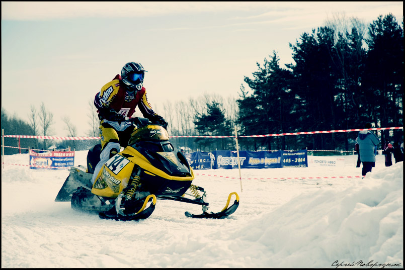 yellow ski-doo