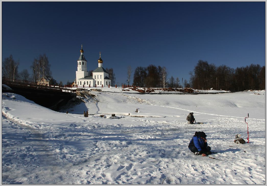 весенние рыболовы