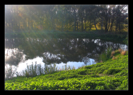 зелёные лучи.